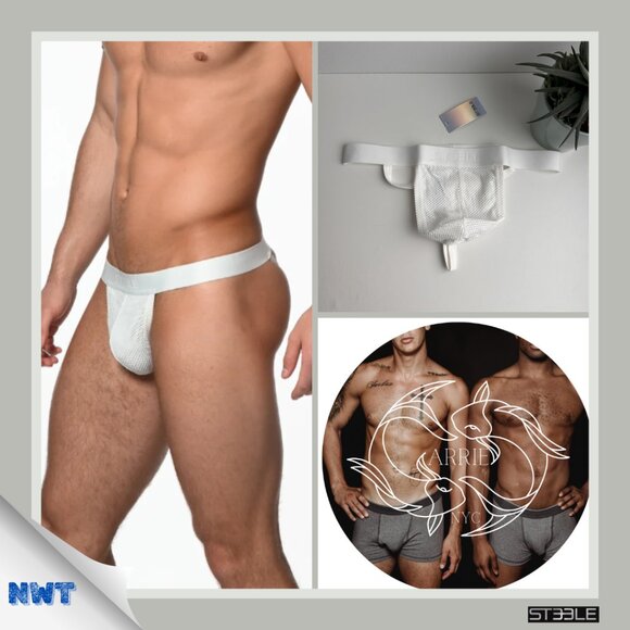 ST33LE - White Nylon Elastane Power Mesh Y-thong (L) - Picture 1 of 7